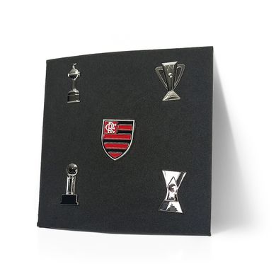 Conjunto Flamengo de Pins - Taças e Escudo