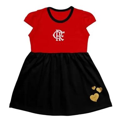 Vestido Flamengo Infantil Canelado Torcida Baby