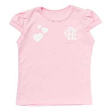 Camisa Flamengo Infantil Canelada Rosa Torcida Baby