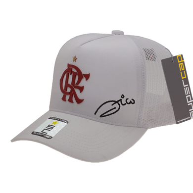 Boné Flamengo CRF Silk 3D Zico Branco Super Cap