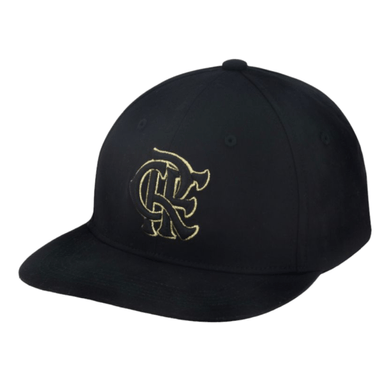 Boné Flamengo Aba Curva CRF Bordado Frontal Preto Super Cap