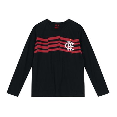 Camisa Flamengo M/L Infantil Preta Brandili