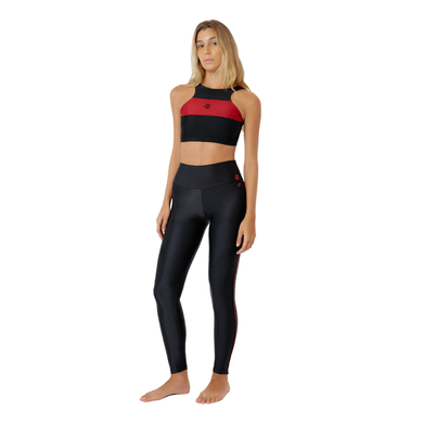 Calça Legging Flamengo Feminina Preta BlueMan