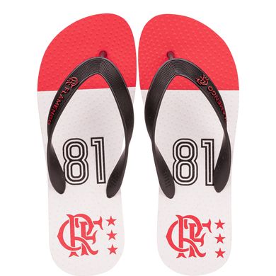 Chinelo Flamengo Manto Mundial Branco/Preto