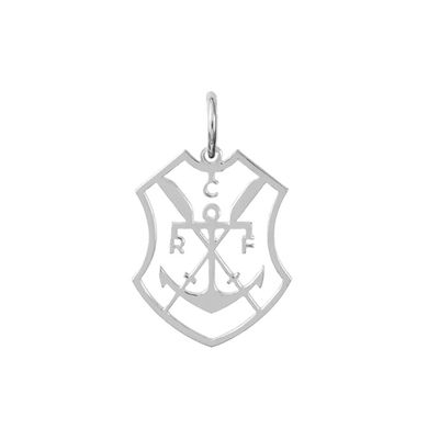 Pingente Escudo Remo em Prata 925 - Oficial Flamengo
