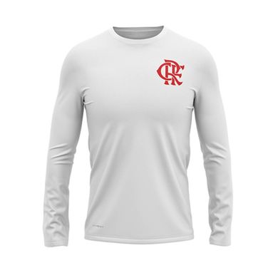 Camisa Flamengo Manga Longa Protection Branca Braziline