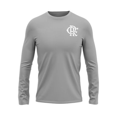 Camisa Flamengo Infantil Manga Longa Protection Cinza Braziline
