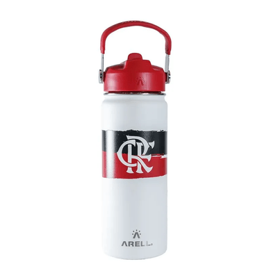Garrafa Térmica Vácuo Straw Flask Arell 532ml Flamengo White Listras