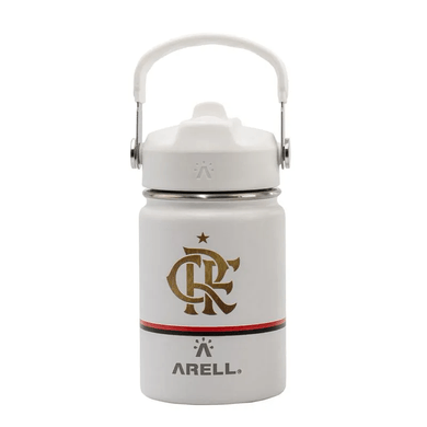 Garrafa Térmica Vácuo Straw Flask Arell 355ml Flamengo White Gold