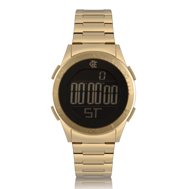 Relógio Flamengo Digital Dourado FLABJ3361AB/4P