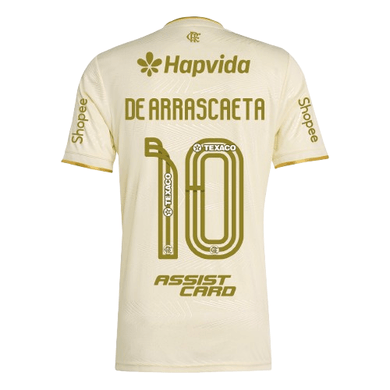 Manto Flamengo Infantil Jogo 3 Adidas 2025 – Com Kit Patrocínio – De Arrascaeta 10