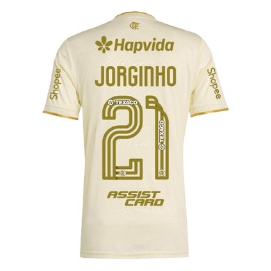 Manto Flamengo Infantil Jogo 3 Adidas 2025 – Com Kit Patrocínio – Jorginho 21