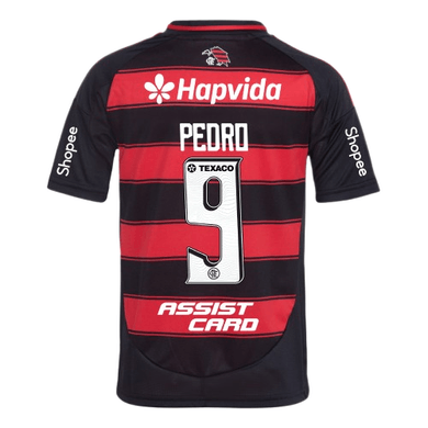 Manto Flamengo Jogo 1 Adidas 2025 – Com Kit Patrocínio – Pedro 9