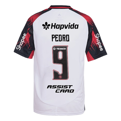 Manto Flamengo Jogo 2 Adidas 2025 – Com Kit Patrocínio – Pedro 9