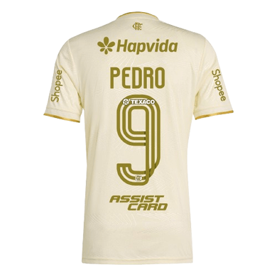 Manto Flamengo Jogo 3 Adidas 2025 – Com Kit Patrocínio – Pedro 9