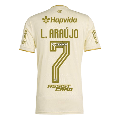 Manto Flamengo Jogo 3 Adidas 2025 – Com Kit Patrocínio – L. Araujo 7