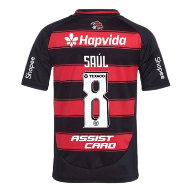 Manto Flamengo Jogo 1 Adidas 2025 – Com Kit Patrocínio – Saúl 8