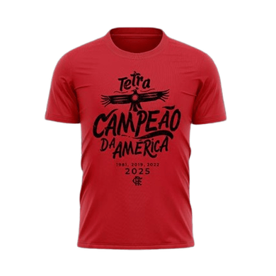 Camisa Flamengo TETRA CAMPEÃO DA AMÉRICA 2025