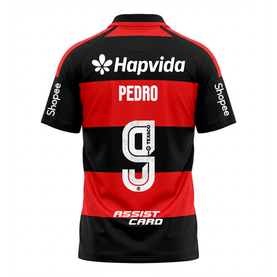 Manto Flamengo Jogo 1 Adidas 2026 – Com Kit Patrocínio – Pedro 9