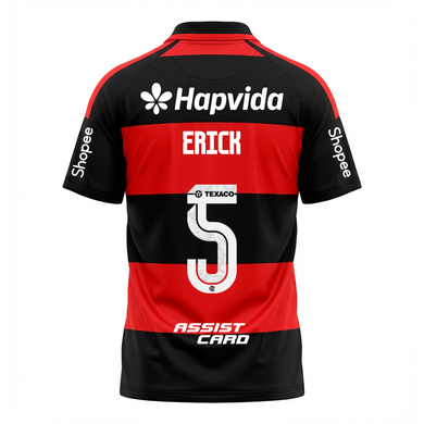 Manto Flamengo Jogo 1 Adidas 2026 – Com Kit Patrocínio – Erick 5